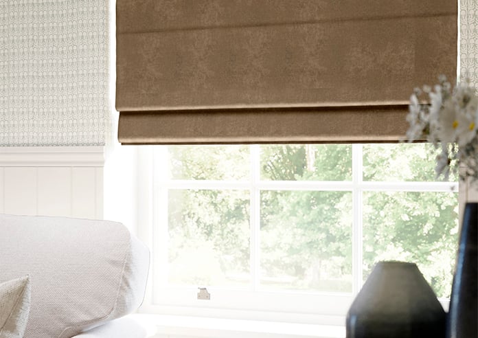 Faux Suede, Mocha - Roman Blind - Image 5